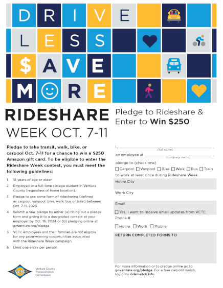 Rideshare Week 2024 Pledge Form (English)